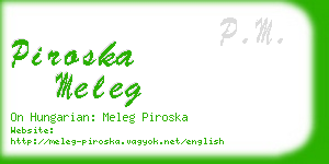 piroska meleg business card